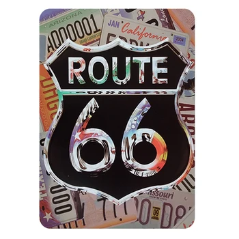 Vintage Route 66 Tin Značky Retro Plechu Maľovanie Na Stenu, Dekorácie Pre Bar Telocvični Garáž Domov Kaviareň