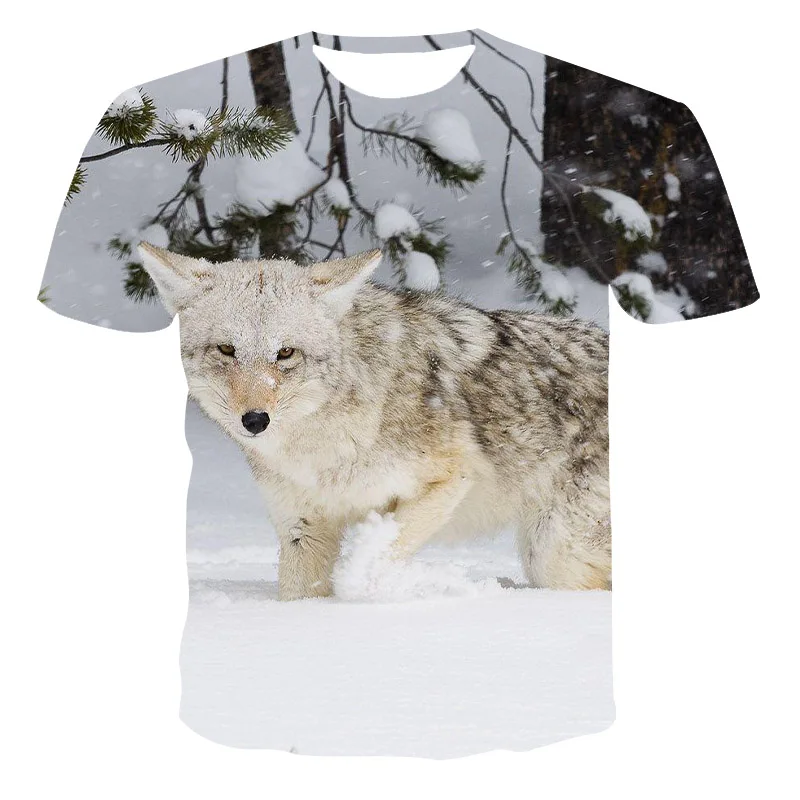 Nové wolf 3D vytlačené T-shirt-pánskej a dámskej módy hip hop krátke rukávy-cool zviera tlače-letné bežné tee top