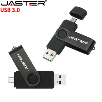 JASTER USB 3.0 vysokorýchlostné OTG Pero Jednotky Kovové Disky USB Flash s kapacitou 8 gb 16 GB 32 GB, 64 GB 128 GB Micro USB 3.0 Flash Memory Stick