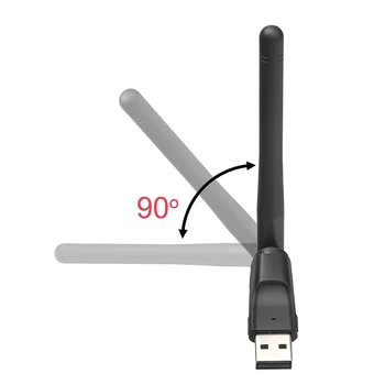 10pcs WiFi Bezdrôtové Sieťové Karty USB 2.0 150M 802.11 b/g/n LAN Adaptér s otočná Anténa pre Notebook PC Mini Wi-fi Dongle
