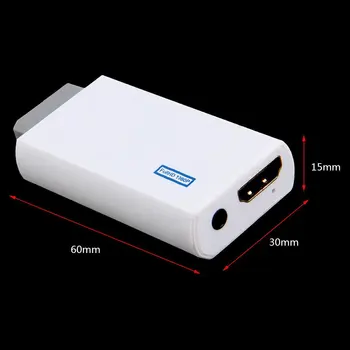 Biele Plastové kompatibilný s HDMI kompatibilný s HDMI Adaptér Converter 1080P Výstup Upscaling Adaptér Konvertor