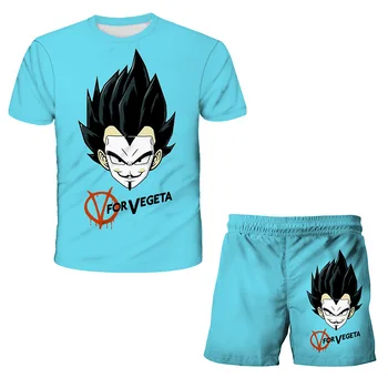 Dragon Ball Vegeta Tshirts Chlapci Nohavice Letné Krátky Rukáv Deti Oblečenie Japonskom Anime Chlapci T Tričko, Šortky Deti Oblečenie Sady