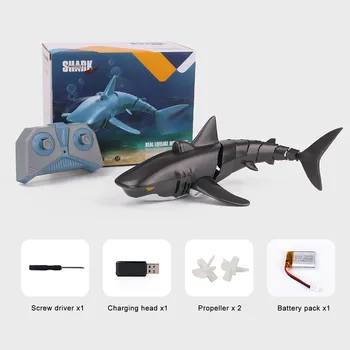 Zaujímavé A Kreatívne RC Mini Rádiové Diaľkové Ovládanie Žraloka Hračky Simulácia Shark 2.4 G Bazén Vody Chlapcov, Hračky Nepremokavé