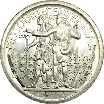 Spojené Štáty 1921 Missouri Centennial Pol Dolár 50 Centov 2X4 90% Striebra Kópie Mincí