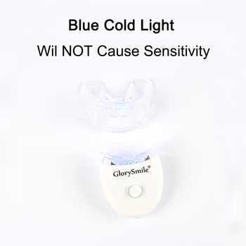 Silný Studený Blue Light Bielenie Zubov Kit 5 LED Svetlá Voliteľné Zubné Ústne Nástroj S Bieliace Gél Pásy Zubnej Starostlivosti