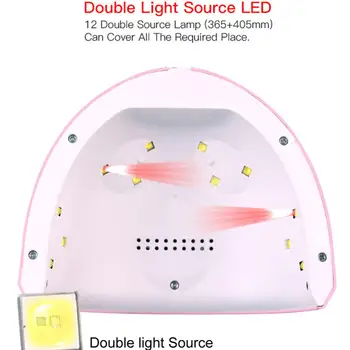 36W Smart Nechty, Vlasy Stroj UV LED Lampa na Nechty, Lampa LED UV Lampa na Nechty, Rýchla Suchá Manikúra poľský Vlasov Prenosné Fototerapia Stroj