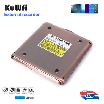 KuWFi USB 3.0 Typ-C Externá DVD Napaľovačka diskov DVD RW Optických CD/DVD Writer Záznamník Disku Pre MAC OS Windows XP/7/8/10