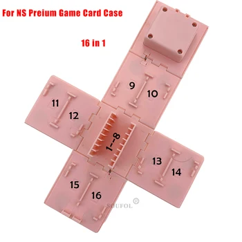 Kawaii 16 v 1 Pre Nintend Prepínač Skladacie Hra Karty Prípade Prenosné Kubický Model Karty Box pre Nintendo Prepínač Lite Príslušenstvo