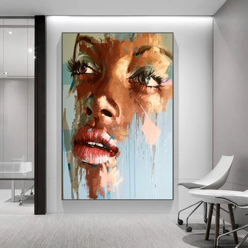 Plátno Obrazy Africkej Ženy Tvár Abstrakt na Stenu Umenie Plagáty A Vytlačí Africké Umenie Pictues Pre Obývacia Izba Cuadros