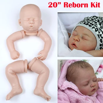 Znovuzrodené dieťa formy DIY 20-palcový bebe reborn bábiky auta prototyp Nevyfarbené Nedokončené vinylové bábiky diely príslušenstvo