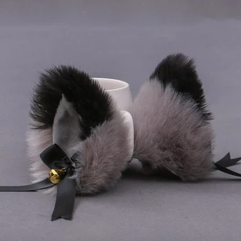 Lolita pokrývku hlavy Cosplay Mačka Uši Klip Vlasy Väzby Bunny Dizajnér Kawaii Zajac na Hlavu Anime Príslušenstvo Fox Plyšové