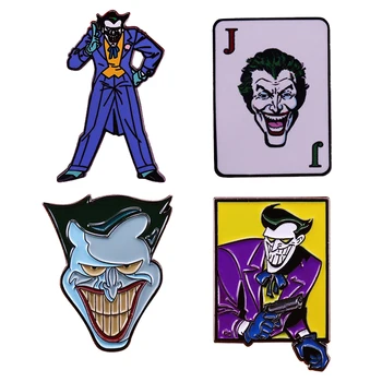 šťastné tváre Joker-Joaquin smalt pripnúť odznak na druhú klaun film estetické dekor