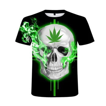 Móda Prírodné Buriny 3D Printe Muži T-Shirts Bežné Krátky Rukáv T Shirt Pre Mužov Hip Hop Nadrozmerné T-Shirt O-Mäkké Elastické Krku