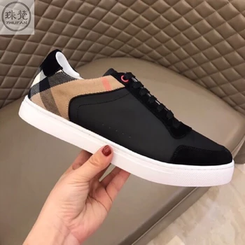 2021 módne pánske topánky kožené členkové topánky s nízkym pomôcť kravatu vonkajšie bežné mladé biele, čierne topánky