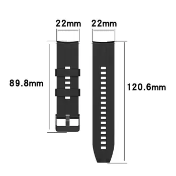 Vymeniteľné Watchbands Silikónový Materiál Pre Huawei Sledovať GT2 Pro Silikónový Remienok S Čiernou Oceľovej Pracky 22 mm Vodotesné, Odolné