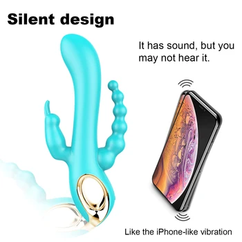 3 V 1 Dildo Rabbit Vibrátor Nepremokavé USB Magnetické Nabíjateľná Análny Klitoris Vibrátor Sexuálne Hračky pre Ženy, Páry Sex Shop