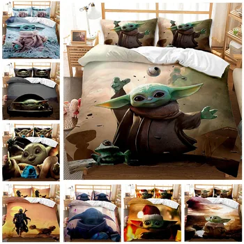 Disney Star Wars Dieťa Yoda posteľná bielizeň Nastaviť 3D bytový Textil Kvality Kvalifikovaný Jeden Kráľ, Kráľovná posteľná bielizeň Nastaviť Perinu obliečok