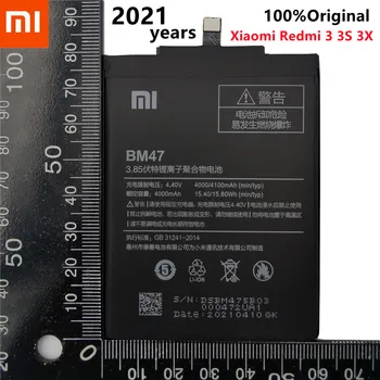 2021 Nové Originálne BM47 Plnú Kapacitu Batérie 4000mAh Pre Xiao Redmi 3 3S 3X Xiao mi Hongmi Redmi 4x Náhradné Batérie