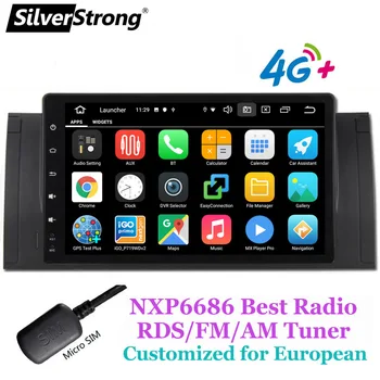 SilverStrong 2G+32G Pre 5 Série BMW E39 Android 10 X5 E53 Auto Rádio Multimediálny Prehrávač Videa Navigácie GPS 2 din Headunit