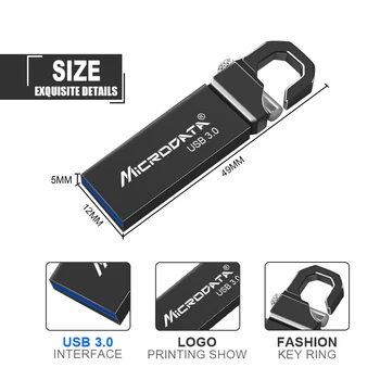 USB 3.0 pero disku 16 gb 32 gb usb flash drive64gb 128gb kl ' úč usb kľúč Vodotesný kovové Pamäťovú jednotku USB Flash