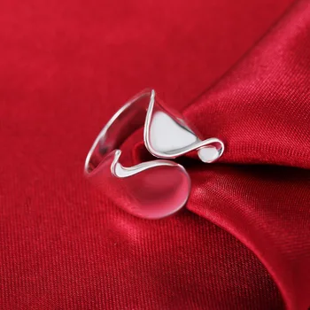 BAYTTLING 925 Sterling Silver Tvorivé Twisted Otvoriť Krúžok Pre Ženy Muži Fashion Party, Narodeniny, Darčeky, Šperky