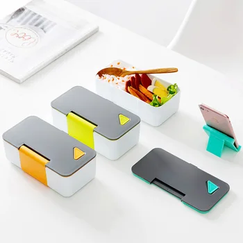 Kreatívne Japonský Štýl Microwaveable Lunch Box Telefón Držiak na Prenosné nepriepustných Bento Lunch Box Chlapci a Dievčatá Bento Lunch Box