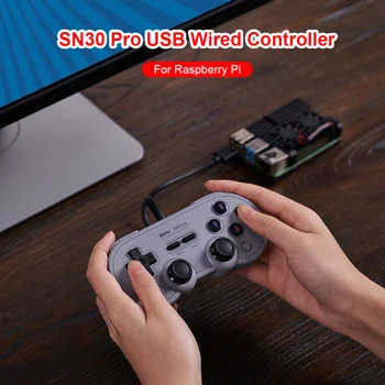 8Bitdo SN30 Pro USB Káblové Tlačítkový ovládač pre Prepnúť POČÍTAČ Raspberry Pi Pary Herné Konzoly Vibrácií Praskla Herný Ovládač