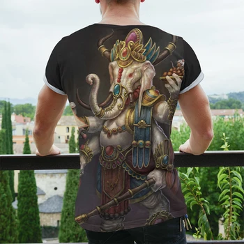 3D t-shirt Slon pánske tričko Krátky Rukáv 3D T-shirt 3D Tlač T-shirt Harajuku Hip Hop Bežné Krátke Rukáv Top tričká