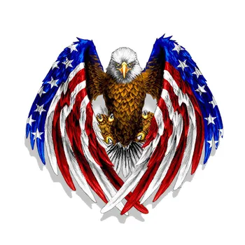 Móda Osobnosti Auto Nálepky Usa Plešatý Eagle USA Americká Vlajka Dekorácie PVC Reflexná Kotúča, pre Motocykel Honda,16 cm*15 cm