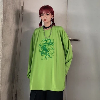 Nadrozmerné t-shirt y2k Top anime t-shirt žena Harajuku kawaii Voľné hip hop Ženy tričká krátky rukáv Bavlna punk topy Nové