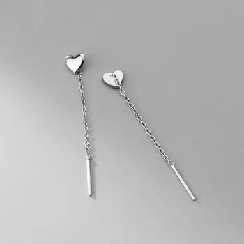 Trustdavis Reálne 925 Sterling Silver Módne Romantická Láska Srdce Reťazca Kúzlo Náušnice Linky Pre Ženy Strany JEMNÉ Šperky DS1161