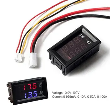 Mini Digitálny Voltmeter Ammeter 10A Napätie Prúd Meter Tester Detektor Dual LED Displej Auto Auto