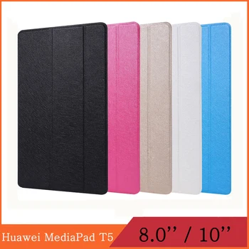 Funda Huawei MediaPad T5 8.0 10 10.1 JDN2-W09 JDN2-AL00 AGS2-W09 AGS2-W19 AGS2-L03 AGS2-L09 flip cover stojan tabletu prípade