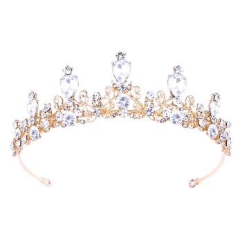 2020 Crystal Vlasy, Šperky, Svadobné Tiara Korunná Princezná, Kráľovná Sprievod Prom Drahokamu Závoj Tiara Hlavový Most Svadobné Doplnky Do Vlasov