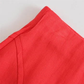 A-línia pevná červená krátke sukne pre lady lete Elastický pás sexy plodín sukne ženy Móda slim streetwear bežné sukne dievča
