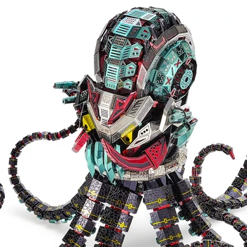 Microworld 3D Kovov Puzzle Octopus Diabol Model súpravy DIY Laserom Rezané Zostaviť Skladačka Hračka Ploche dekorácie DARČEK Pre Deti