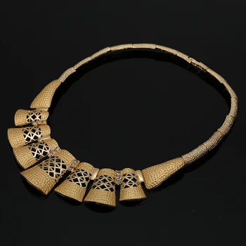 Právo Svadobný Dar Nigérijský Svadobné Šperky Značky Nastaviť Veľkoobchod Fashio Afriky Korálky Šperky Set Ušľachtilé Zlato Ženy Šperky Set