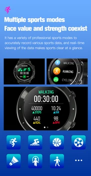 CZJW 2021 Nové Inteligentné Hodinky Mužov Krvný Tlak Fitness Tracker Full Screen Dotknite sa položky Bluetooth-Hovor Stavať-v Hre Android Ios Telefón