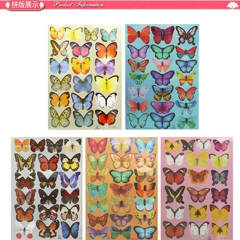 18Pcs 3D Butterfly Stenu-Nálepky na stenu Domova Motýľov pre Deti Izba dekorácie, Magnet na Chladničku nálepky