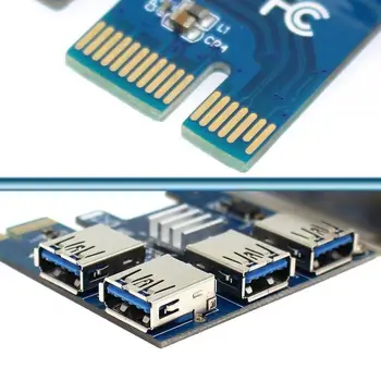PCI-E PCI-E Adaptéra PCI-Express Slot, 4x 8x 16x USB 3.0 Ťažba Špeciálne Stúpačky Karty PCIe Converter, 4-port pre BTC Banské Banské