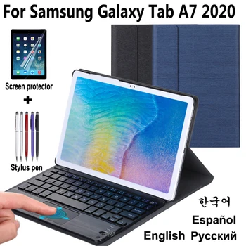 Pre Samsung Galaxy Tab A7 10.4 2020 Klávesnice Prípade SM-T500 SM-T505 Dotyková Bluetooth Klávesnicu, puzdro