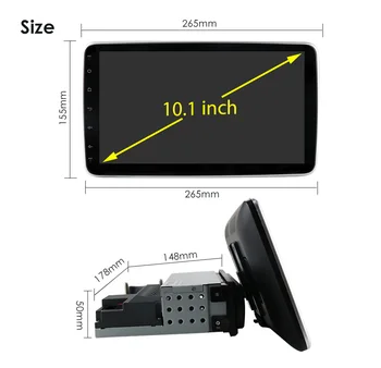 Univerzálny 2 Din Car Multimedia Player 10 inch Dotykový Displej Autoradio Stereo Video, GPS, WiFi, Auto Rádio, Prehrávač Videa Android
