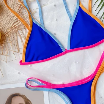 2021 Nové Sexy Brazílske Bikini Set Mikro Plavky Ženy Push Up Plavky Remeň Bikini Ženské Plavky Leto Bather Biquini