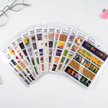 4pcs Tvorivé Washi Kawaii Niesť Nálepku DIY Zápisník Denník Airpods Notebook Tlačoviny Dekorácie, Nálepky