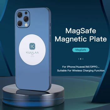 KUULAA Kovová Platňa, Disk Železa List MagSafe Magnetické Nálepka Pre Qi Bezdrôtové Nabíjanie Pre IPhone 12 11 Pro Max XS XR X 8 Plus