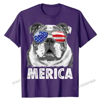 Anglický Buldog 4. júla Košele Merica Muži Ženy Vlajku USA T-Shirt Módne Topy Tees Bavlna Mužov Tričko Módne Obyčajný