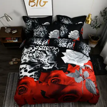 Móda Black Cat posteľná bielizeň Nastaviť Queen Size Perinu Set Creative Cumlík Posteľ Kryt Set 2/3ks bytový Textil Droppshiping