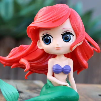 Disney 8cm Morská víla Princezná Cartoon Akcie Obrázok Anime Kolekcia Mini Figúrka bábika mini deti Hračka model pre dieťa dievča, darček