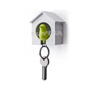 Gadget Steny 1 Ks Birdhouse Krúžok Keychain Háčik Domov Sparrow Horúce Módne Milenca Nového Majiteľa
