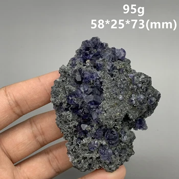 Prírodné Polyhedral Tanzanite modrá Fialová fluorite klastra minerálnych vzoriek Gem úrovni Kamene a kryštály